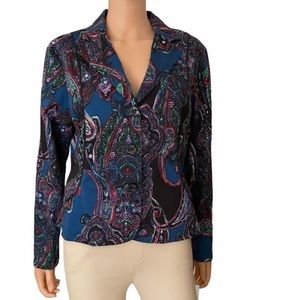 Coldwater Creek paisley cotton blazer